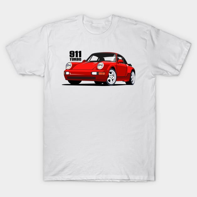 911 Turbo Classic Cars T-Shirt by masjestudio